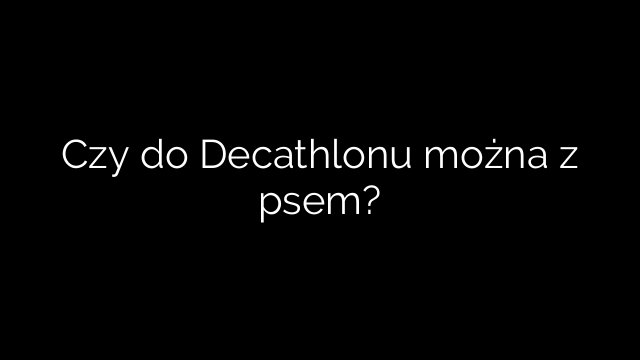 Czy do Decathlonu można z psem?