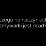 Dlaczego na naczyniach ze zmywarki jest osad?