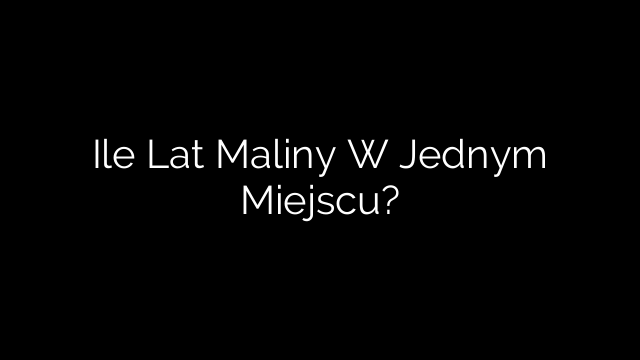 Ile Lat Maliny W Jednym Miejscu?