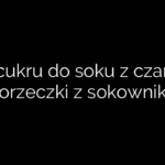 Ile cukru do soku z czarnej porzeczki z sokownika