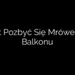 Jak Pozbyć Się Mrówek Z Balkonu