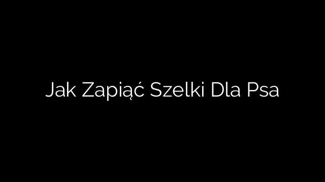 Jak Zapiąć Szelki Dla Psa