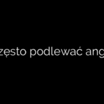 Jak często podlewać anginkę?