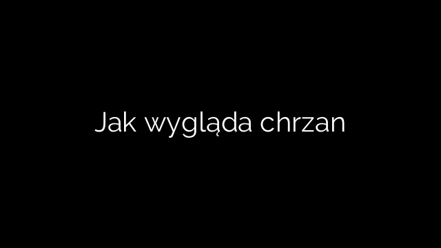 Jak wygląda chrzan