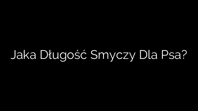 Jaka Długość Smyczy Dla Psa?