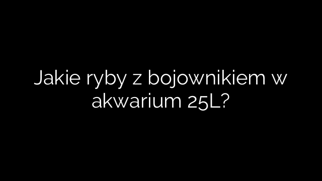 Jakie ryby z bojownikiem w akwarium 25L?